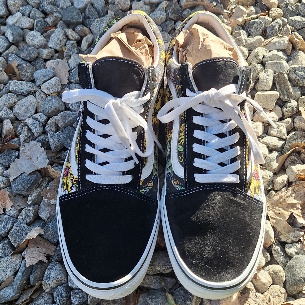 Vans Old Skool Beauty Skull/Fruit Skull Low Top Sneakers - Black/Multicolor 12 - Picture 14 of 15